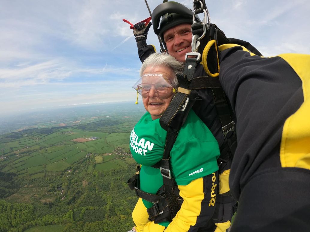 Rosemary skydiving